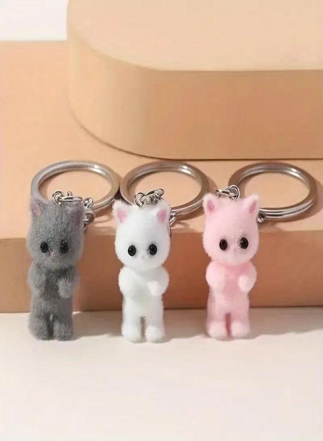 EXPHAIN Cute Cat Keychain For Women Kitty Keychains For Backpacks Bag Charm Key Chain Accessories - Image 2